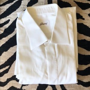 White Brioni shirt with French cuff